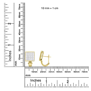 14K Yellow Gold 3-1/5ctw Princess Cut Diamond Square Invisible Set
Huggie Earrings