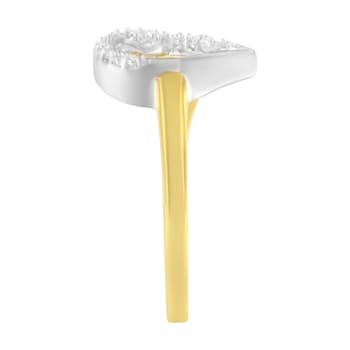 10K Two-Toned Gold Diamond Heart Shape Cluster Ring (1/6 Cttw, H-I
Color, I1-I2 Clarity)