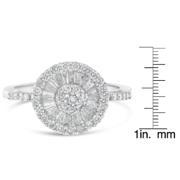 10K White Gold Diamond Cocktail Ring (1 ctw, H-I Color, SI2-I1 Clarity)