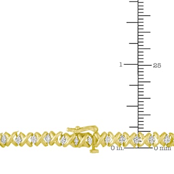 10K Yellow Gold 4ctw Round Diamond Graduating Riviera Necklace (H-I
Color, I2-I3 Clarity)