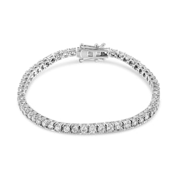 14K White Gold 3.0Ctw Miracle Set Lab Grown Diamond Illusion 7"
Bracelet(F-G Color, VS2-SI1 Clarity)