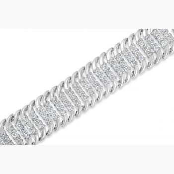 14K White Gold 5.0ctw Round Brilliant Cut Diamond 7" S Wave
Serpentine Tennis Bracelet