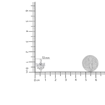 10K White Gold 1.0ctw Mixed Cut Diamond Heart Shaped 18" Pendant
w\chain(H-I Color, SI2-I1 Clarity)
