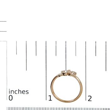 10K Yellow Gold 1/10ctw Diamond Leaf and Branch Ring (H-I Color, I1-I2 Clarity)