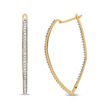 10k Yellow Gold Round Cut Diamond Earrings 1.0ctw