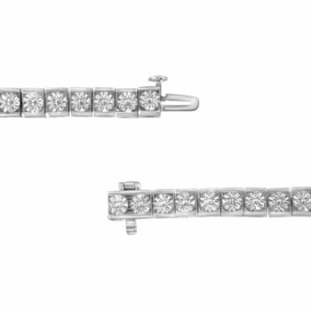 Diamond Accent Sterling Silver Tennis Bracelet