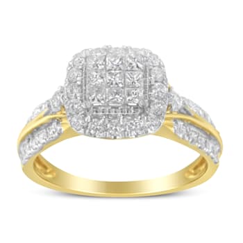 10K Yellow Gold 1.0ctw Diamond Composite Engagement Ring (H-I Color,
SI1-SI2 Clarity)