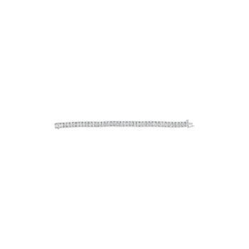 14K White Gold 5.0ctw White Diamond Rectangular Invisible Set Link
Tennis Bracelet