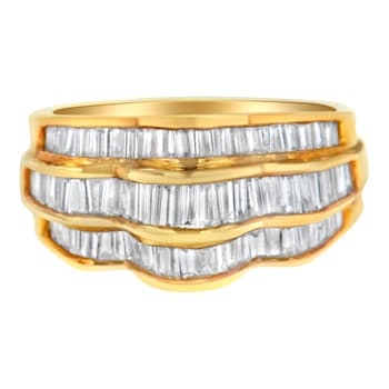 14K Yellow Gold Diamond Multi-Row Band Ring (1 1/4ctw, H-I Color,
SI1-SI2 Clarity)