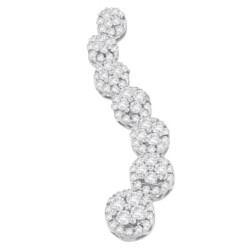 10K White Gold Round Diamond Journey Circle Pendant w\chain (1.0ctw, H-I
Color, I1-I2 Clarity)