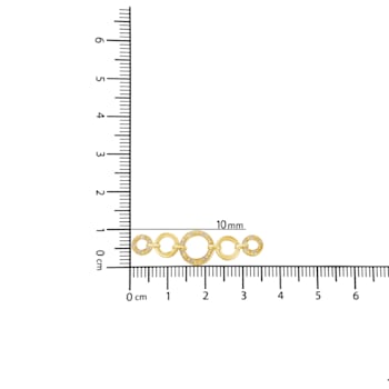 10K Yellow Gold Over Sterling Silver Diamond Accent Graduated Infinity
Open Circle Adjustable Bolo
