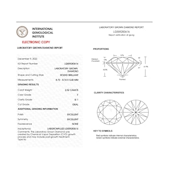 IGI Certified 14K White Gold 5.00 Cttw Round Lab Grown Diamond Stud
Earrings with Screw Backs