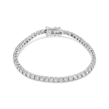 14K White Gold 2.0Ctw Miracle Set Lab Grown Diamond Illusion 7"
Bracelet(F-G Color, VS2-SI1 Clarity)