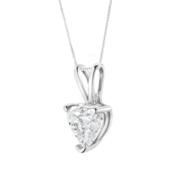 14K White Gold 1/2ctw Heart Shaped Lab Grown Diamond Pendant w\chain
18"(F-G Color, VS2-SI1 Clarity)