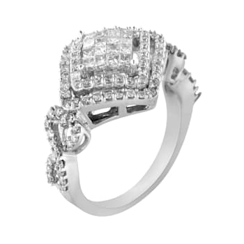 14K White Gold Diamond Composite Ring (1.0ctw, H-I Color, I1-I2 Clarity)