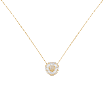 10K Yellow Gold Diamond Heart Pendant w\chain(1/2ctw, H-I Color, I1-I2 Clarity)
