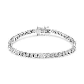14K White Gold 3.0Ctw Miracle Set Lab Grown Diamond Illusion 7"
Bracelet(F-G Color, VS2-SI1 Clarity)