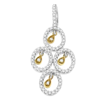 14K Two- Toned Gold 2/5ctw Round Diamond Pendant With Chain (H-I, I1-I2)