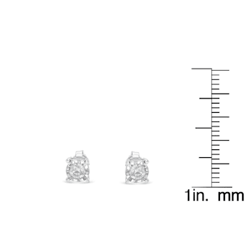 Sterling Silver 1/2ctw Near Colorless Round Brilliant-Cut Diamond
Miracle-Set Stud Earrings