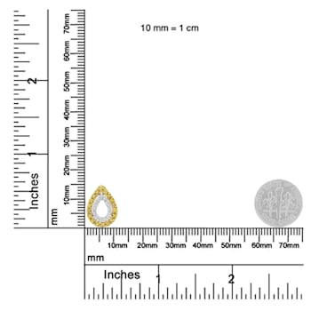 Yellow Gold Over Sterling Silver Yellow Diamond Pendant w\chain(1/2ctw,
Yellow Color, I2-I3 Clarity)