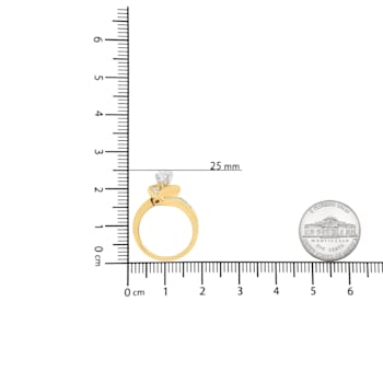 14K Yellow Gold Mixed Cut Diamond Marquise Shaped Ring (1 1/4ctw, G-H
Color, SI1-SI2 Clarity)