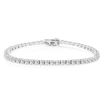 5.00ctw Round White Lab Grown Diamond 14K White Gold Tennis Bracelet