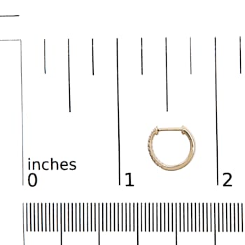 10K Yellow Gold 1/10 Cttw Diamond and Rope Twist Huggy Hoop Earrings
(H-I Color, I1-I2 Clarity)