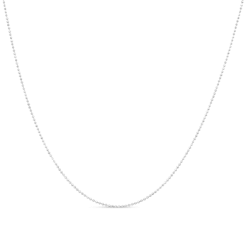 Sterling Silver 0.7mm Slim and Dainty Unisex 18" Inch Ball Bead
Chain Necklace