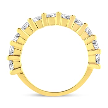 14K Yellow Gold Over Sterling Silver 2.00ctw Round-Diamond Ring (J-K
Color, I1-I2 Clarity)