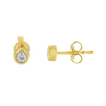 10K Yellow Gold 0.15ctw Round Brilliant-Cut Near Colorless Diamond
Bezel-Set Stud Earrings