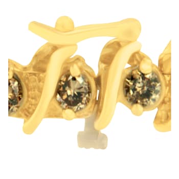 14K Yellow Gold 6.0ctw Round-Cut Diamond 'S' Bracelet