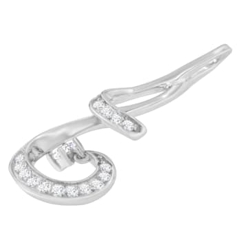 10K White Gold Espira 1/5ctw Brilliant Diamond Spiral 18" Pendant
w\chain(J-K color, I2-I3 Clarity)