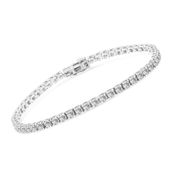 5.00ctw Round White Lab Grown Diamond 14K White Gold Tennis Bracelet
