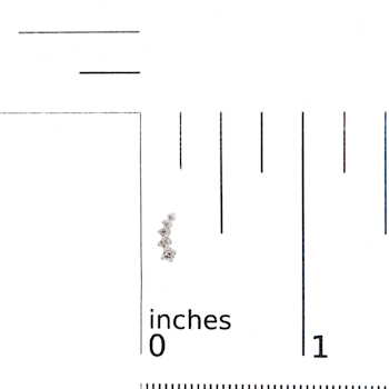 10K White Gold 1/10 Cttw Diamond Journey Style Climber Stud Earrings
(H-I Color, I1-I2 Clarity)