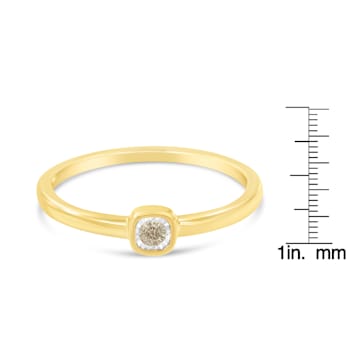 14K Yellow Gold Over Sterling Silver 1/20 Carat Diamond Promise Ring
(J-K Color, I1-I2 Clarity)