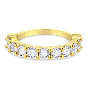 14K Yellow Gold Over Sterling Silver 2.00ctw Round-Diamond Ring (J-K
Color, I1-I2 Clarity)