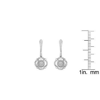 Sterling Silver Miracle-Set Diamond Accent Drop and Dangle Earrings