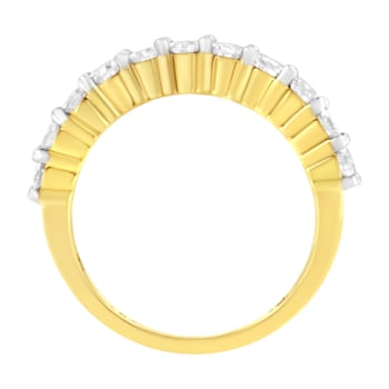 10K Yellow Gold IGI Certified 1.0ctw Diamond Band Ring (J-K Color, I1-I2 Clarity)