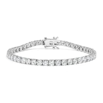 14K White Gold 10ctw Prong Set Lab Grown Round Diamond Classic Tennis
Bracelet - 7"