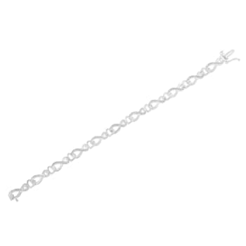 Sterling Silver 1/5ct. TDW Diamond Infinity Link Bracelet (H-I, I2-I3) - 7"