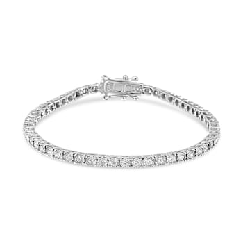 14K White Gold 2.0Ctw Miracle Set Lab Grown Diamond Illusion 7"
Bracelet(F-G Color, VS2-SI1 Clarity)