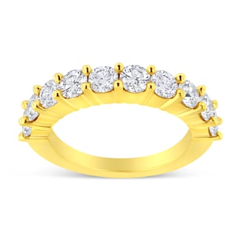 14K Yellow Gold Over Sterling Silver 2.0ctw Round Diamond Ring (J-K
Color, I1-I2 Clarity)