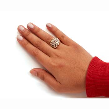 10 Yellow Gold 2.00ctw Diamond Multi Row Band Ring (I-J Color, I1-I2 Clarity)