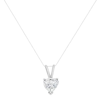 14K White Gold 1/4ctw Heart Shaped Lab Grown Diamond Pendant w\chain
18"(F-G Color, VS2-SI1 Clarity)