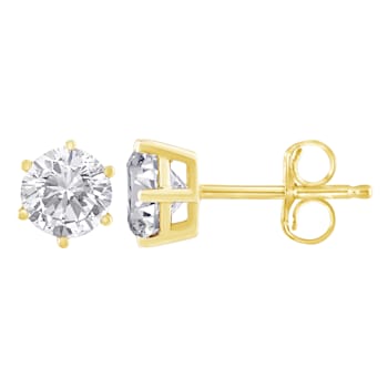 18K Yellow Gold 1-1/2ctw Round Brilliant-Cut Near Colorless Diamond
Classic Stud Earrings
