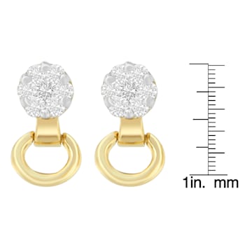 14K Yellow Gold 1/2ctw Diamond Stud Earrings