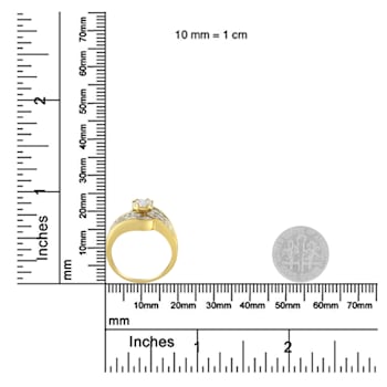 14K Yellow Gold Diamond Cocktail Bypass Ring (1 1/2ctw, H-I Color,
SI2-I1 Clarity)