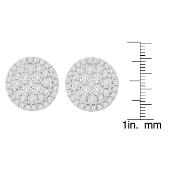 10K Yellow Gold Round Cut Diamond Earrings 1.5ctw
