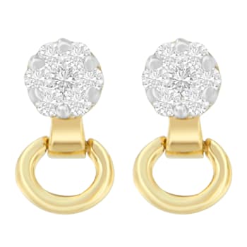 14K Yellow Gold 1/2ctw Diamond Stud Earrings