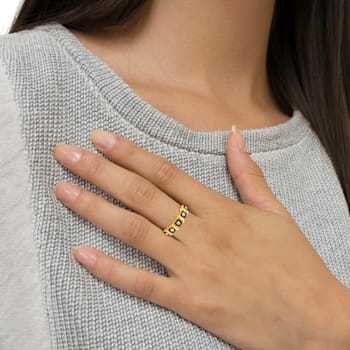 10K Yellow Gold Over Sterling Silver Miracle-Set Diamond Ring(1/4ctw,
J-K Color, I2-I3 Clarity)